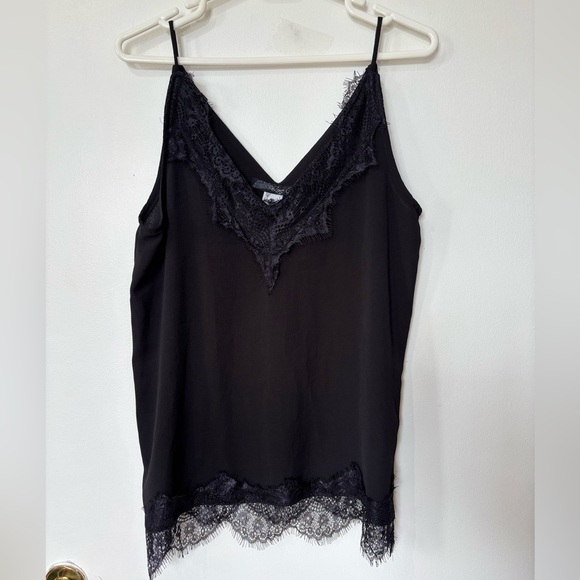 ✨Zone Choc Black Lace Trim Cami - Size M - Picture 1 of 3